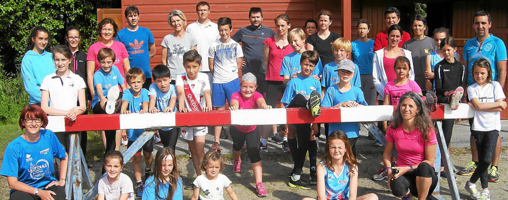 Parents et enfants se sont entrainés ensemble samedi au stade de Kérivarc'h.